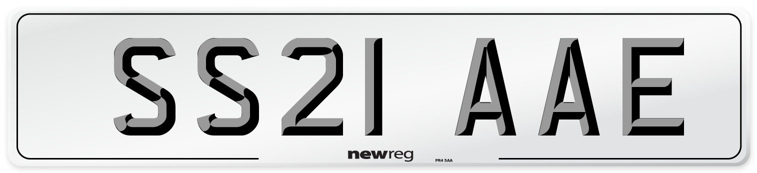SS21 AAE Number Plate from New Reg